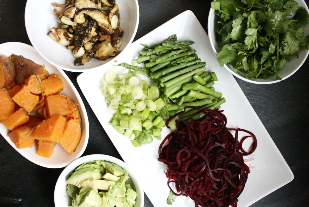 buddha bowl ingredients  {wholly rooted}