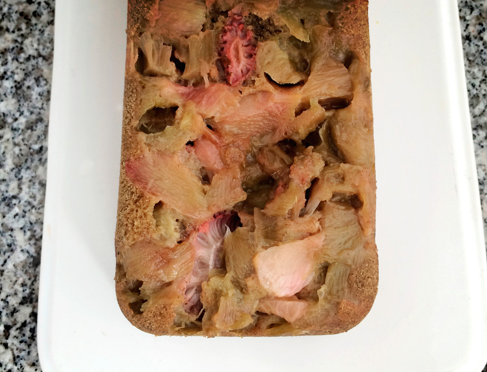 GF/DF Rhubarb Upside Down Cake {wholly rooted}