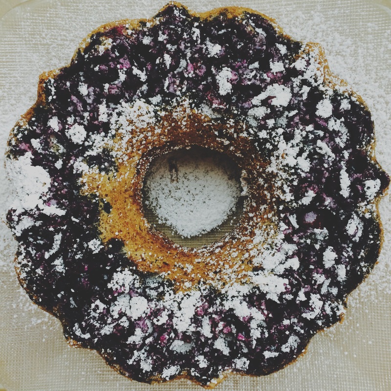 GF/DF Blueberry Upside Down Cake {wholly rooted}