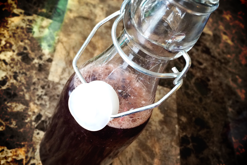 botting cherry/coconut water kefir  {wholly rooted}