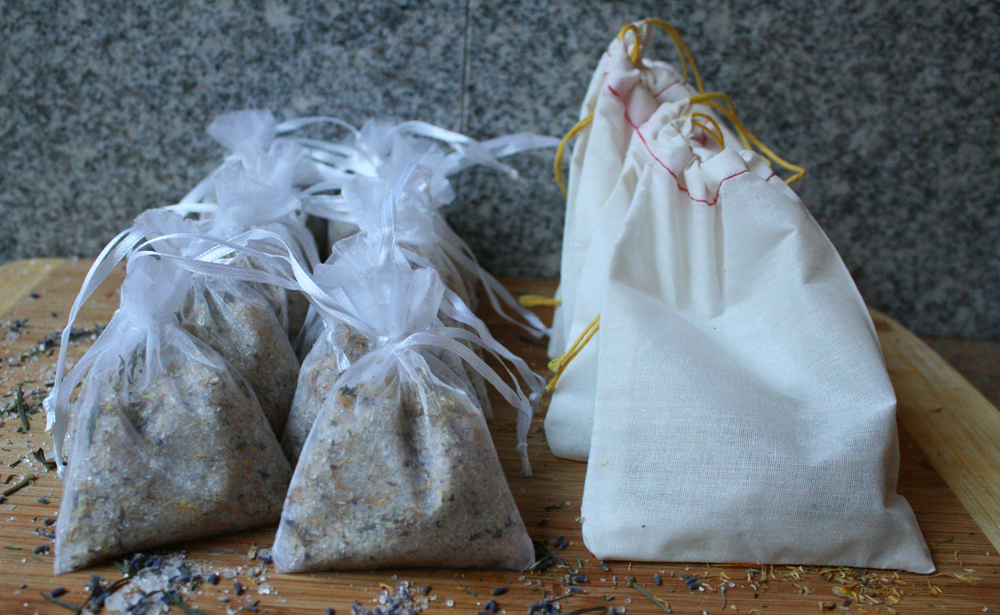 Gifting Ideas: How to make Herbal Bath Salts @ WhollyRooted.com